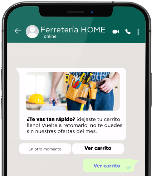 Estrategia WhatsApp para recuperación de carrito abandonado